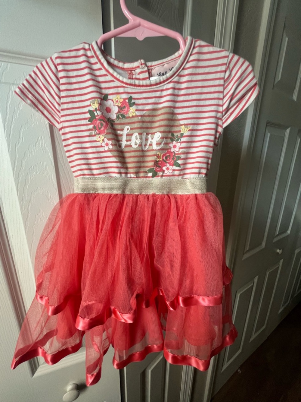Little Lass girls short sleeve dress size 2T